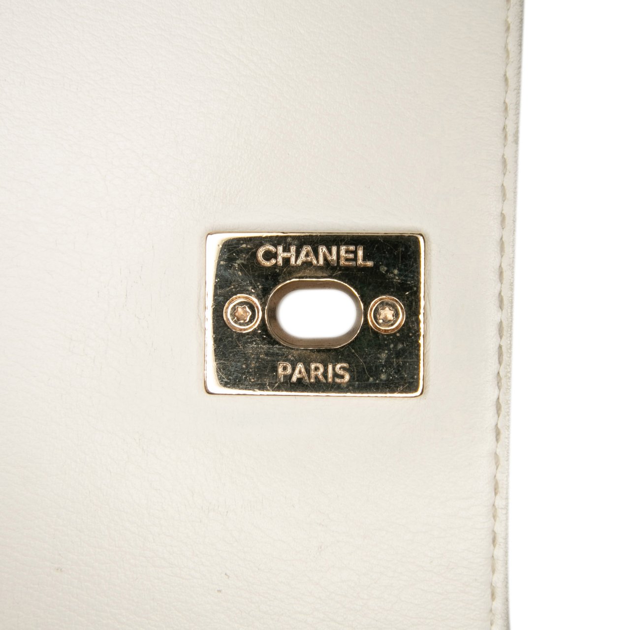 Chanel Medium Stitched Calfskin Covered CC Flap Wit