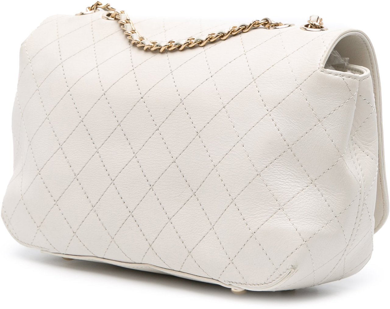 Chanel Medium Stitched Calfskin Covered CC Flap Wit