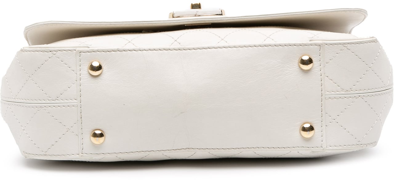 Chanel Medium Stitched Calfskin Covered CC Flap Wit