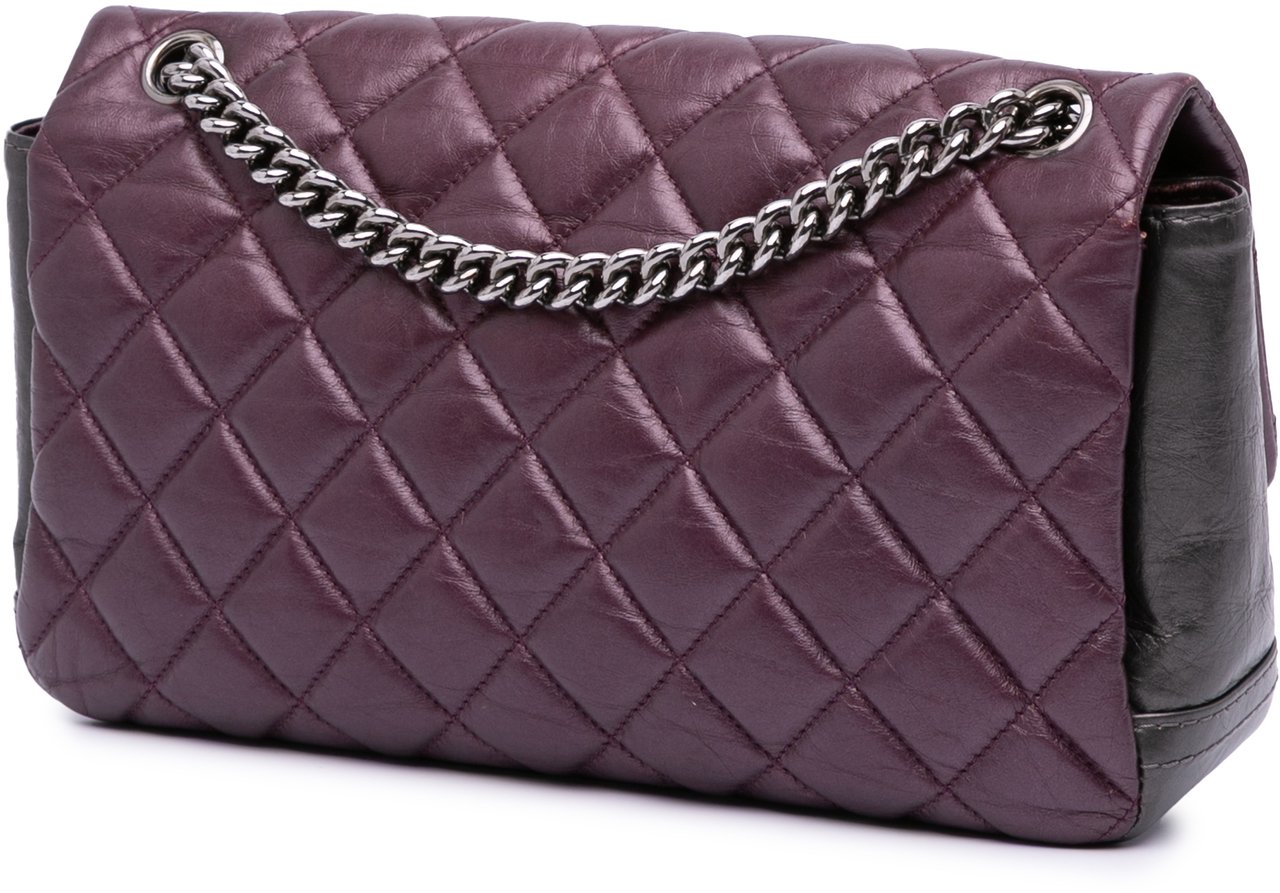 Chanel Aged Calfskin Lady Pearly Flap Paars