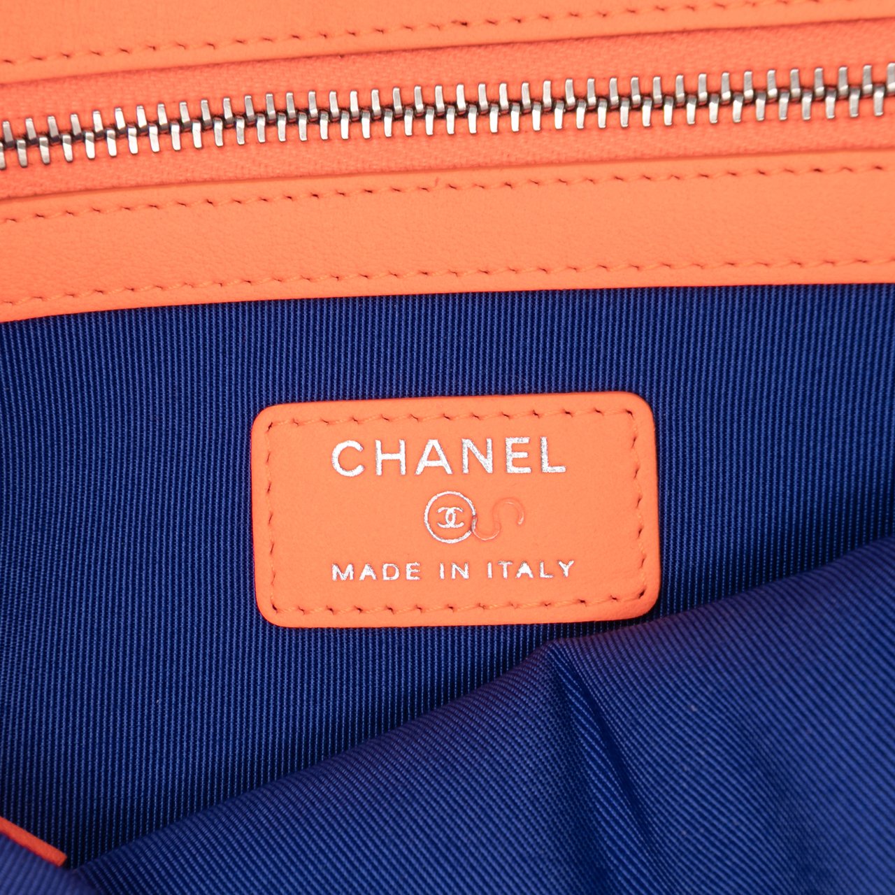 Chanel Medium Tweed Deauville O Case Clutch Blauw