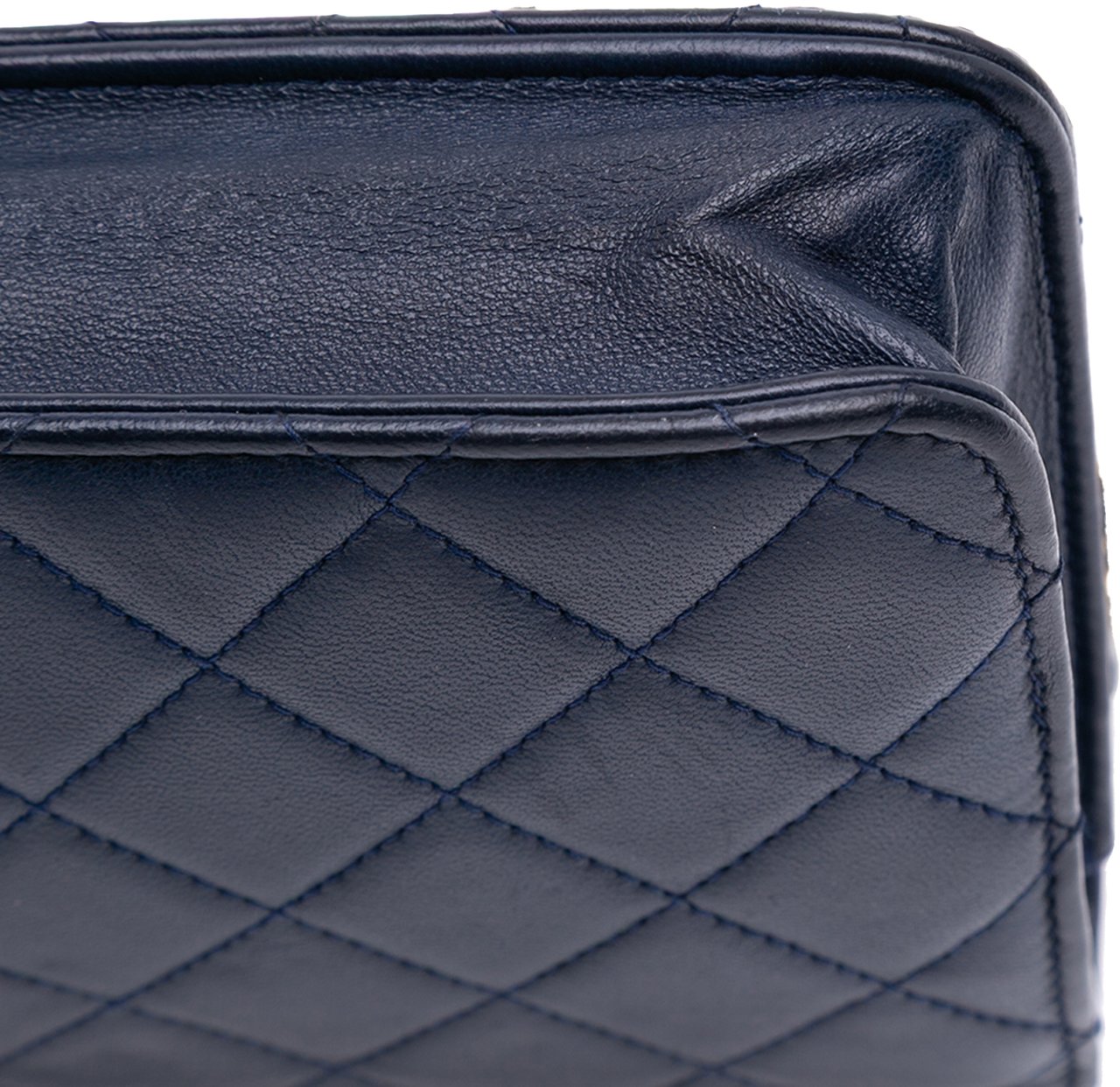 Chanel Lambskin Trendy CC Wallet On Chain Blauw