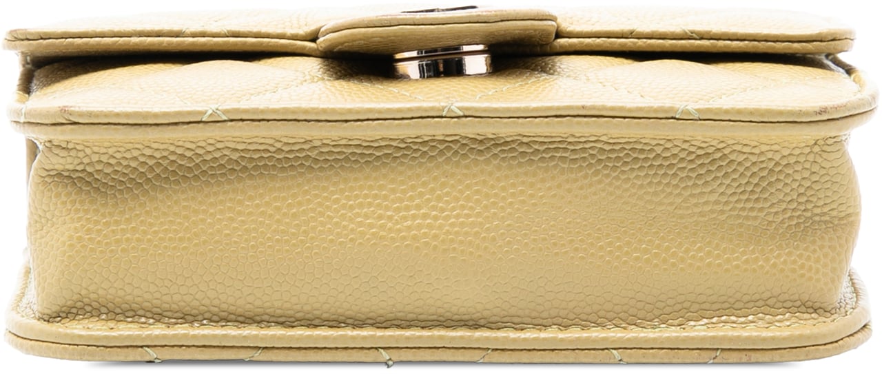 Chanel Classic Caviar Chain Belt Bag Groen