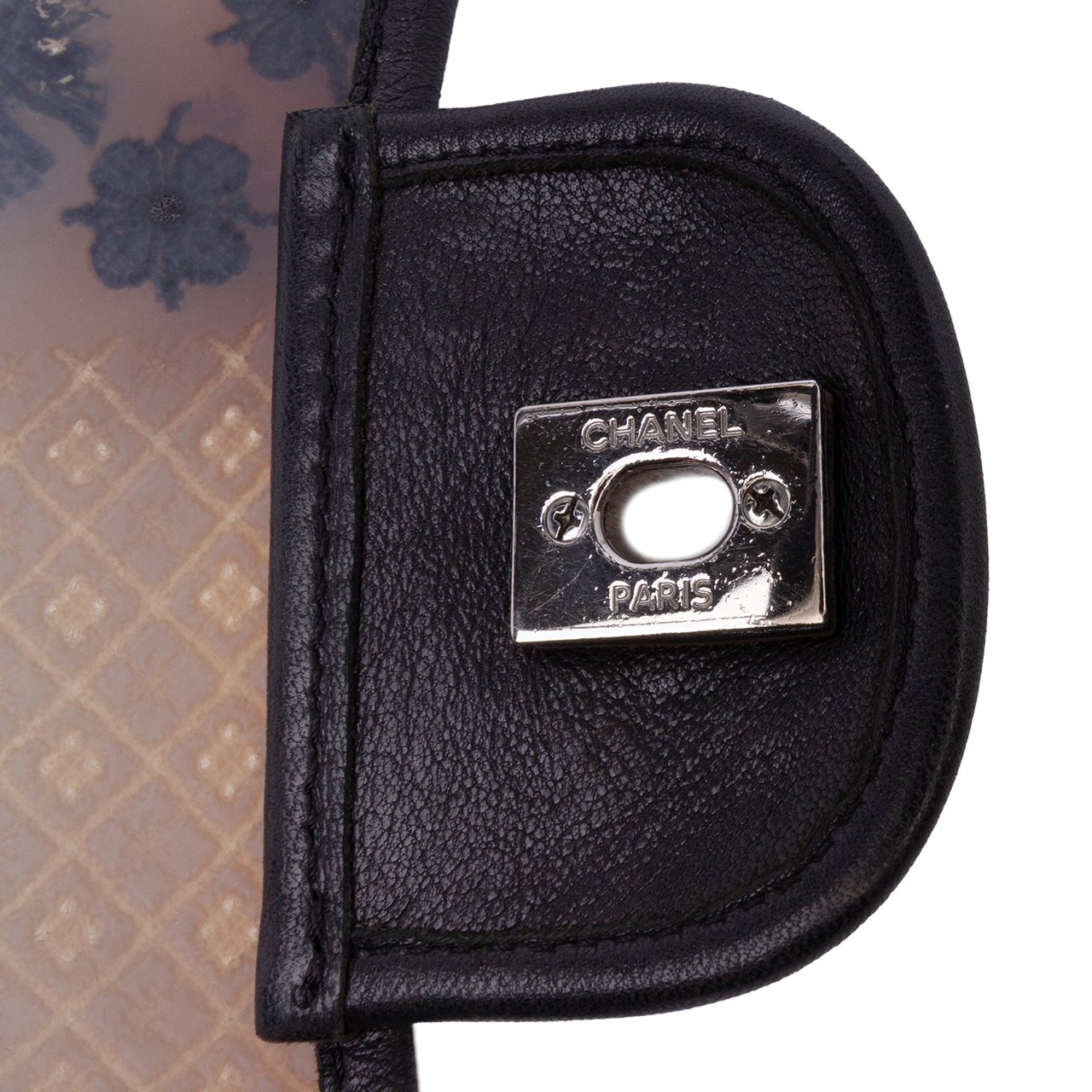 Chanel Jumbo PVC and Tweed Patchwork Single Flap Wit