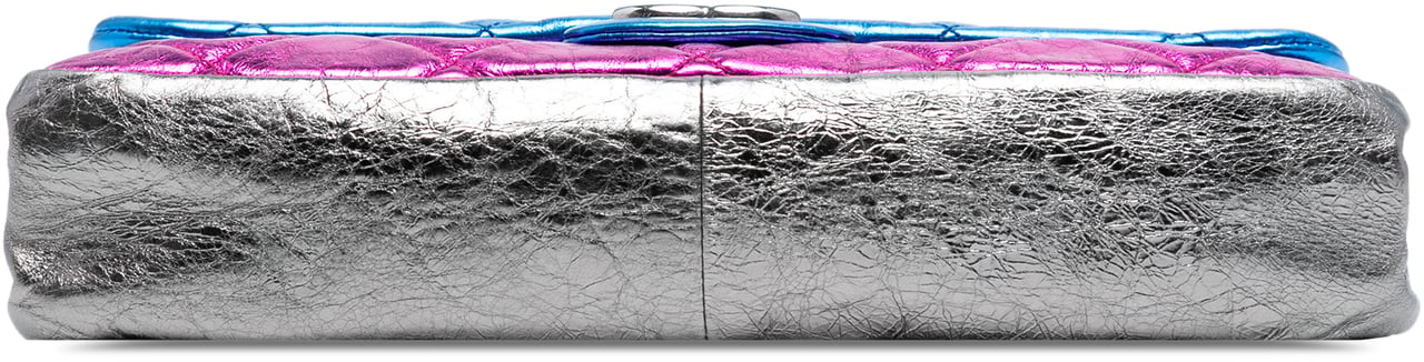 Chanel Multicolor Quilted Metallic Calfskin Modern Chain Flap Frame Bag Divers