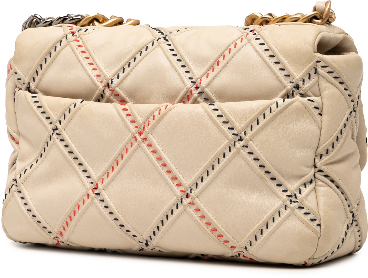 Chanel Medium Lambskin Stitched 19 Flap Bruin