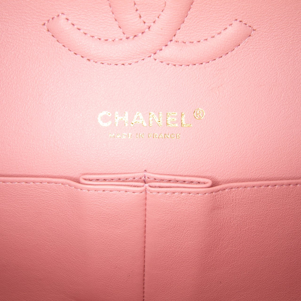 Chanel Medium Classic Quilted Tweed Braided Double Flap Roze