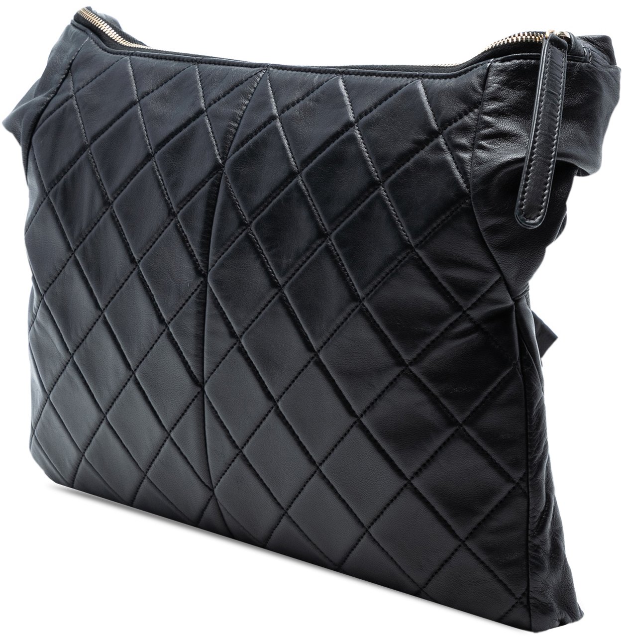 Chanel Quilted Lambskin Girl Shoulder Bag Zwart