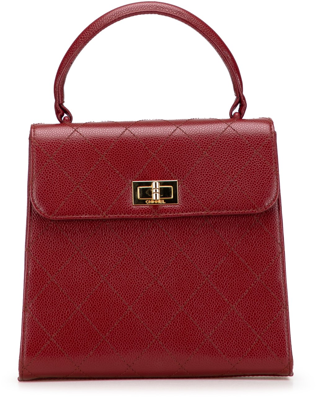 Chanel Reissue 2.55 Quilted Caviar Top Handle Flap Rood