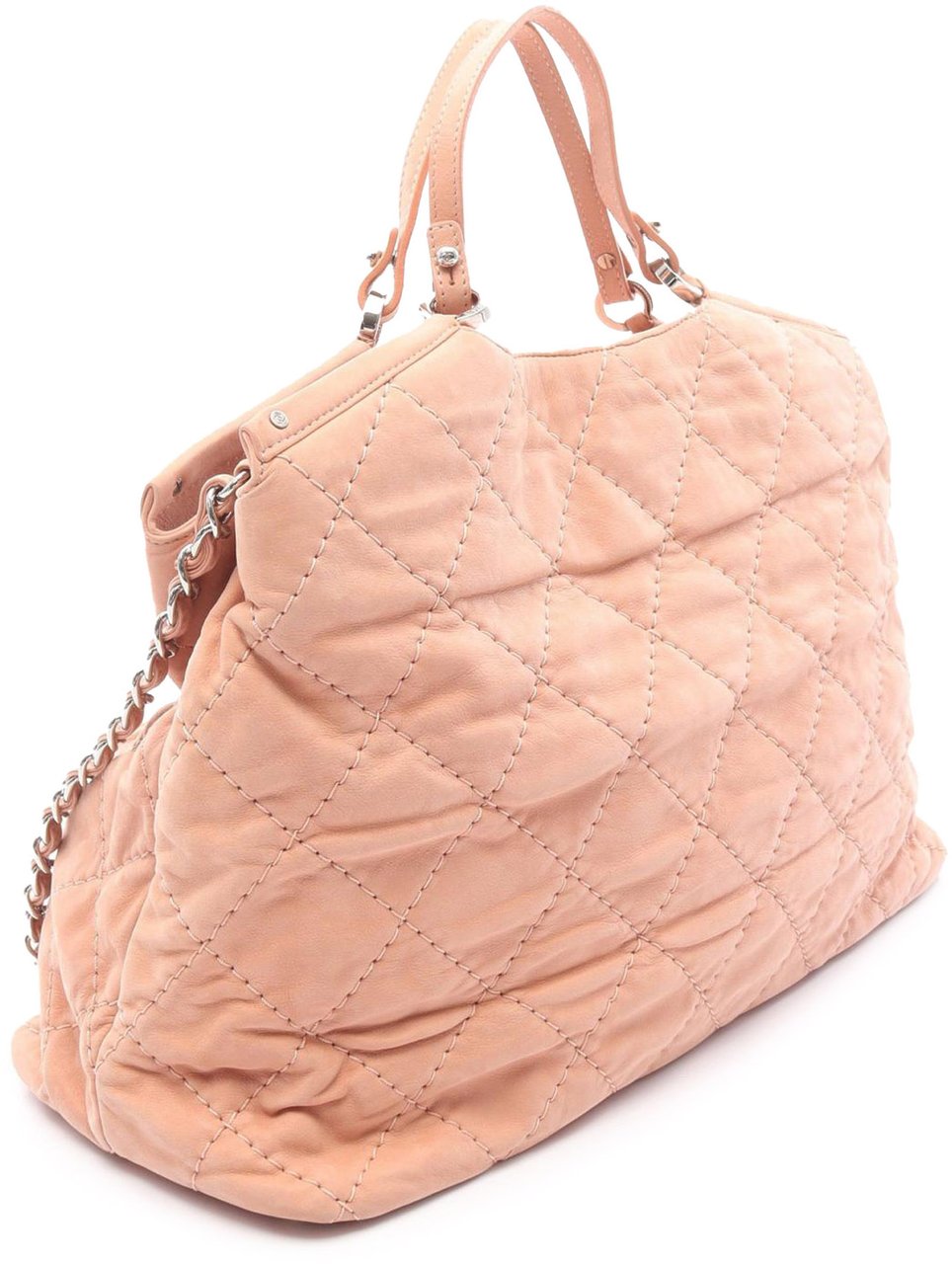 Chanel Large CC Quilted Suede Sea Hit Tote Roze