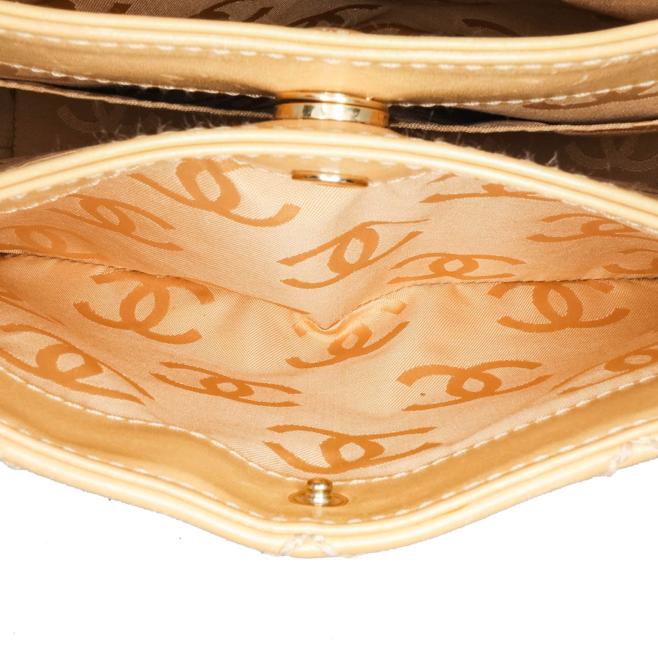 Chanel CC Wild Stitch Calfskin Handbag Bruin