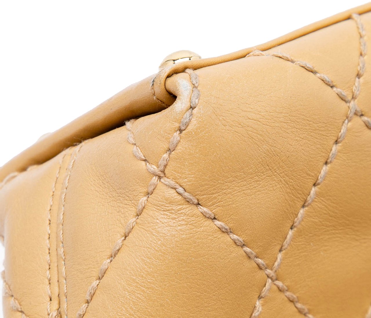 Chanel CC Wild Stitch Calfskin Handbag Bruin