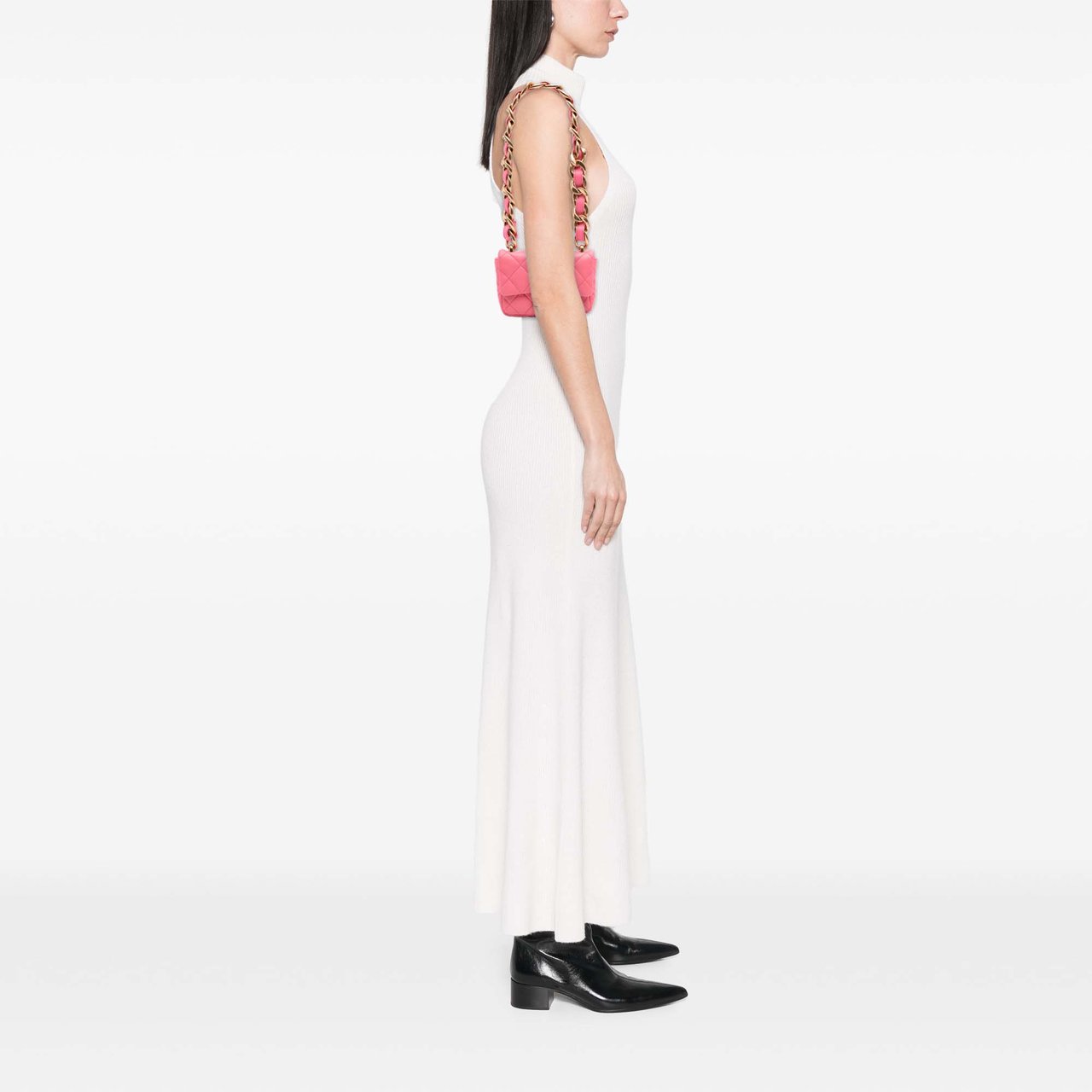 Chanel Mini Quilted Lambskin Funky Town Flap Roze