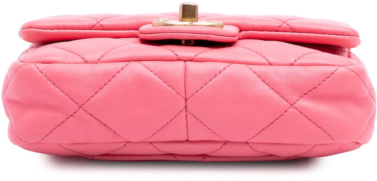 Chanel Mini Quilted Lambskin Funky Town Flap Roze