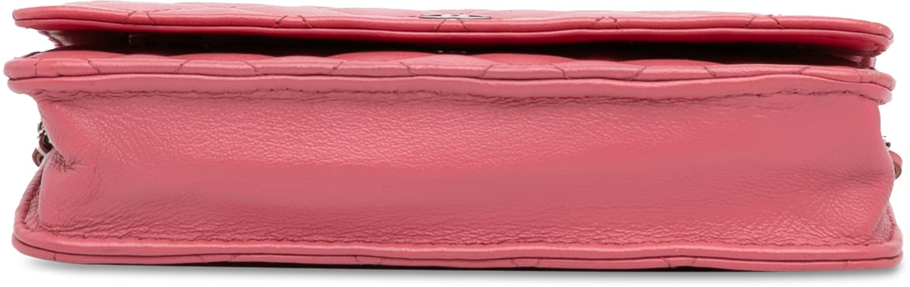 Chanel Classic Lambskin Wallet on Chain Roze