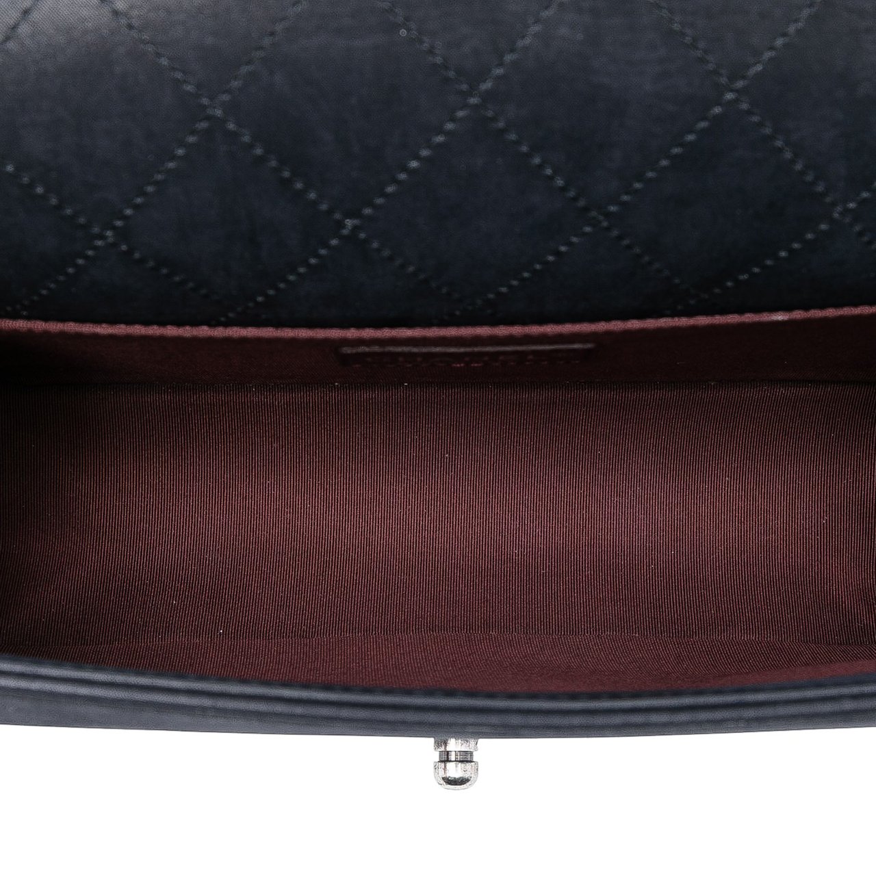 Chanel Old Medium Bicolor Shearling Boy Flap Zwart