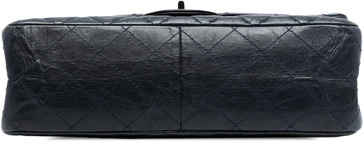 Chanel Aged Calfskin Reissue 2.55 Double Flap 227 Blauw