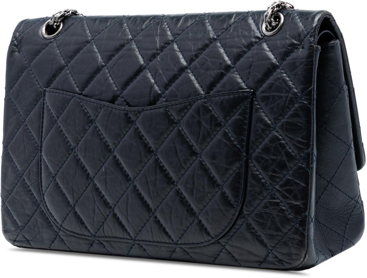 Chanel Aged Calfskin Reissue 2.55 Double Flap 227 Blauw