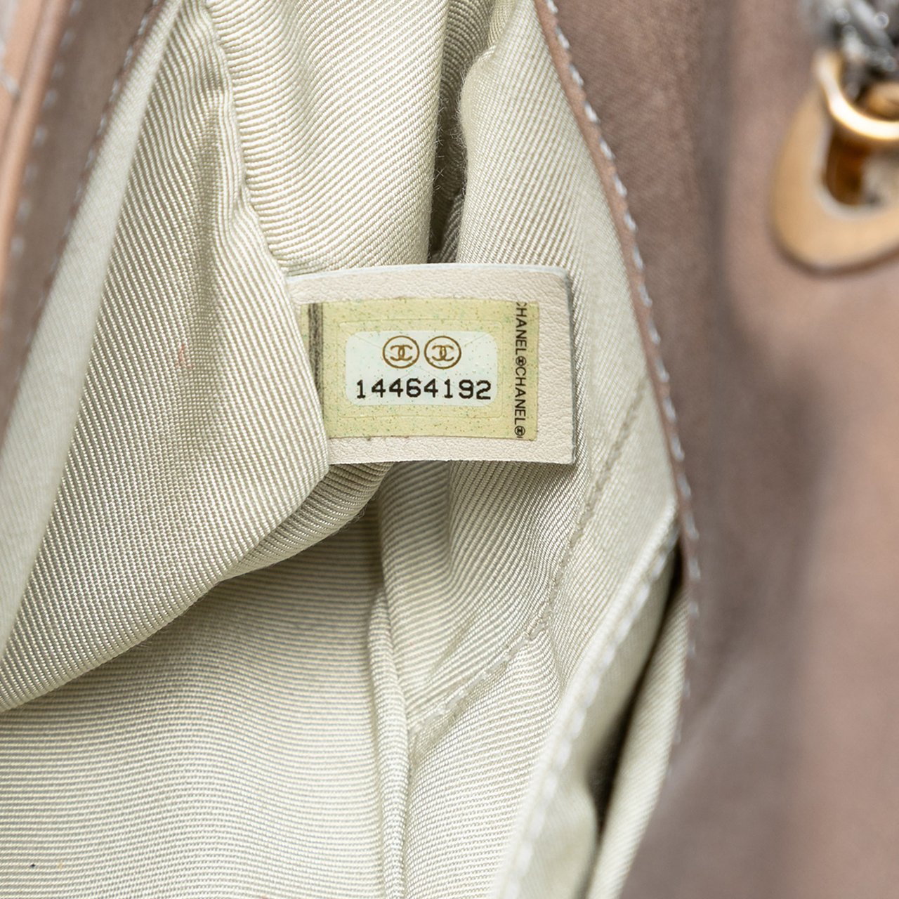 Chanel Small Quilted Lambskin and Tweed Chain Flap Bruin