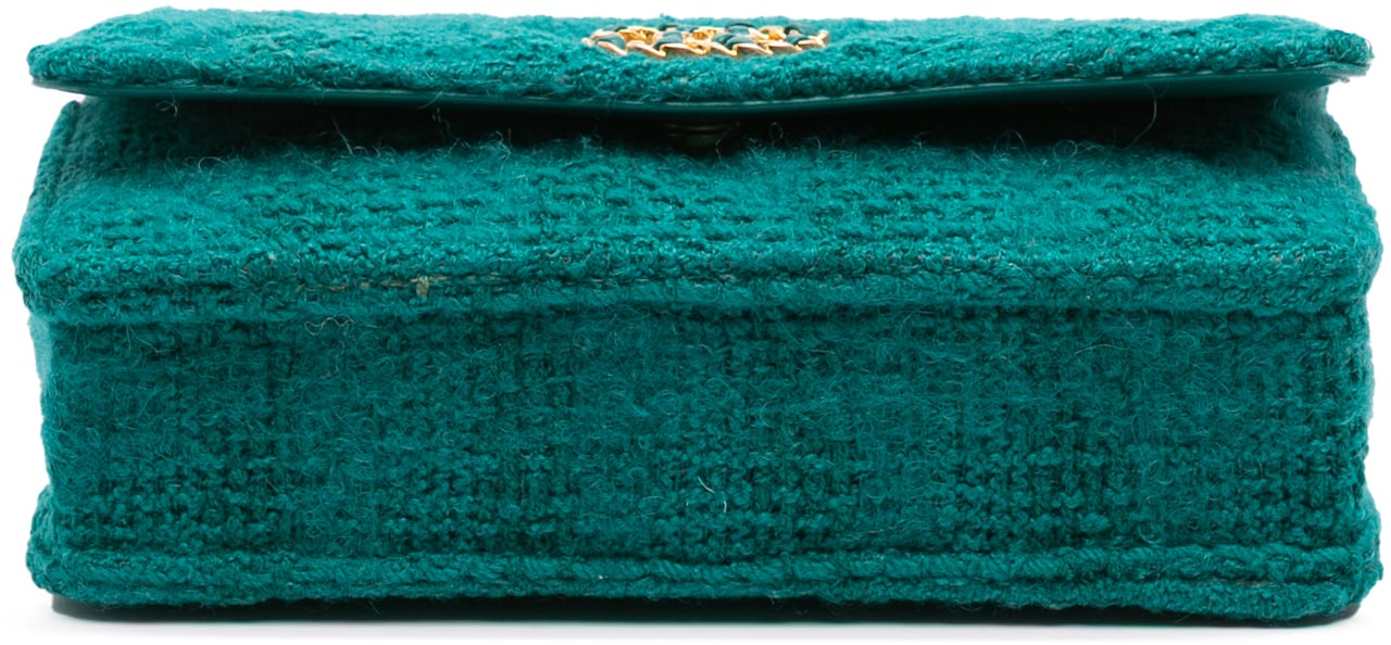 Chanel Tweed 19 Wallet On Chain Groen