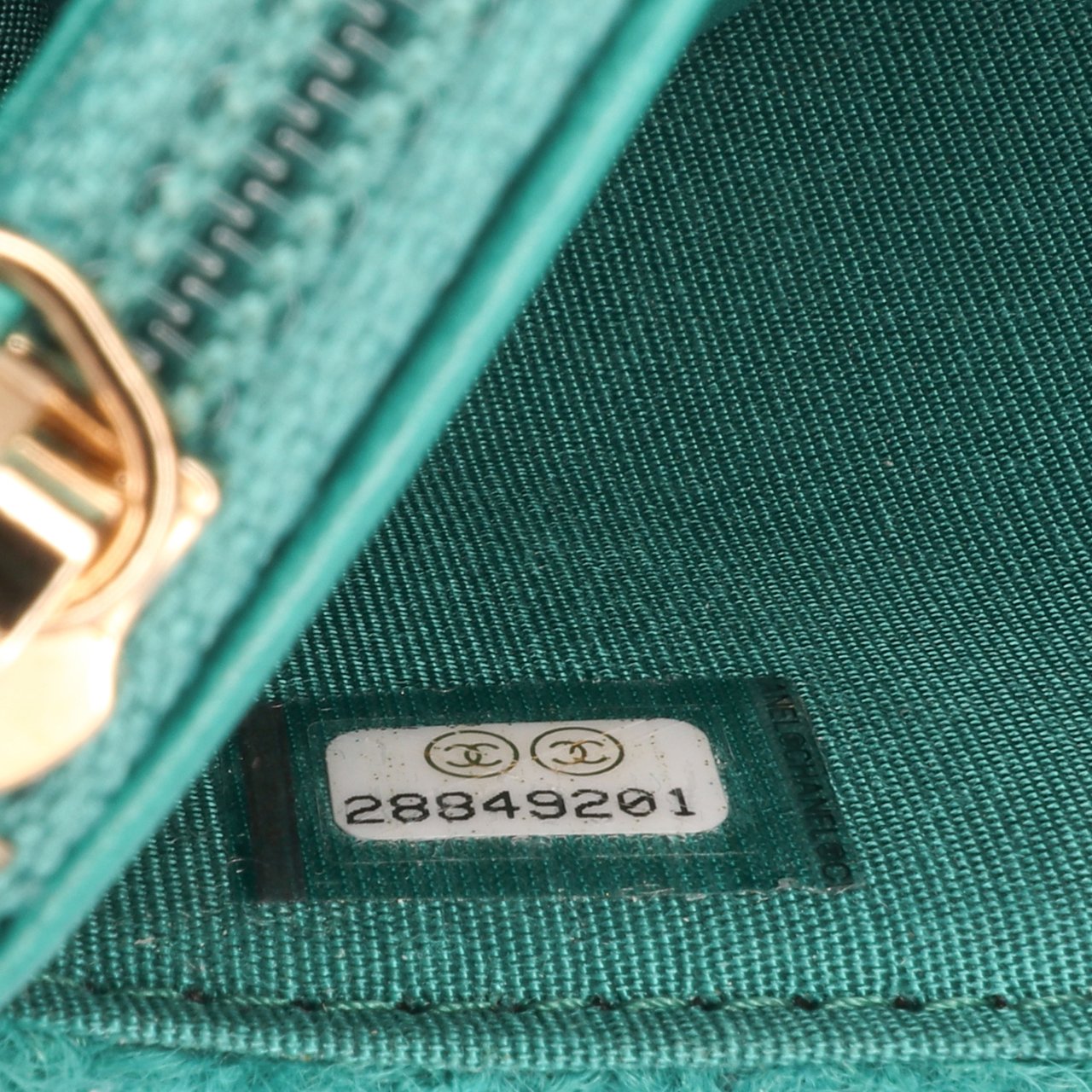 Chanel Tweed 19 Wallet On Chain Groen