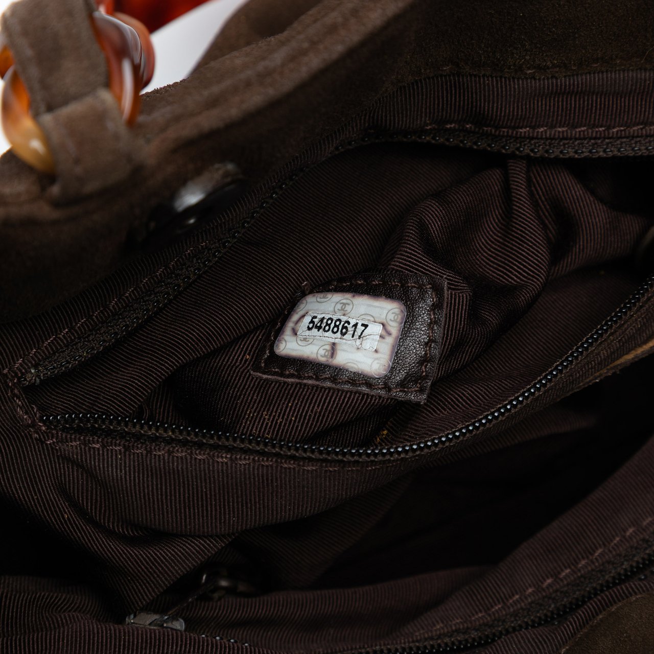 Chanel CC Suede Tote Bruin