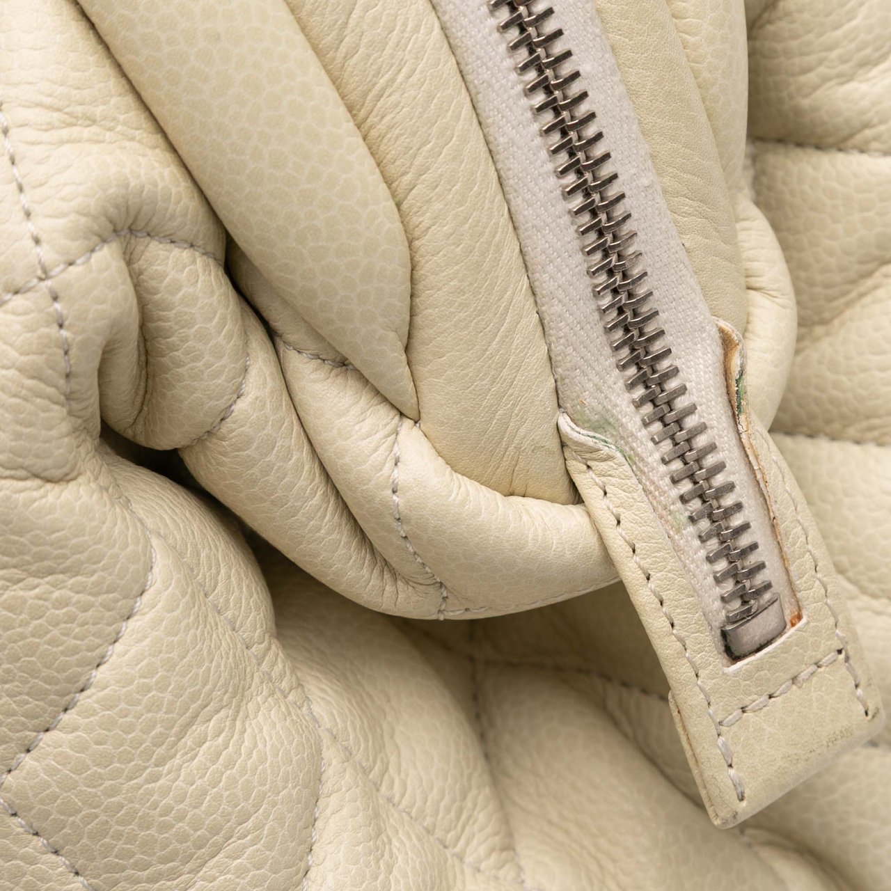 Chanel Quilted Caviar Coco Cocoon Bowler Bag Wit