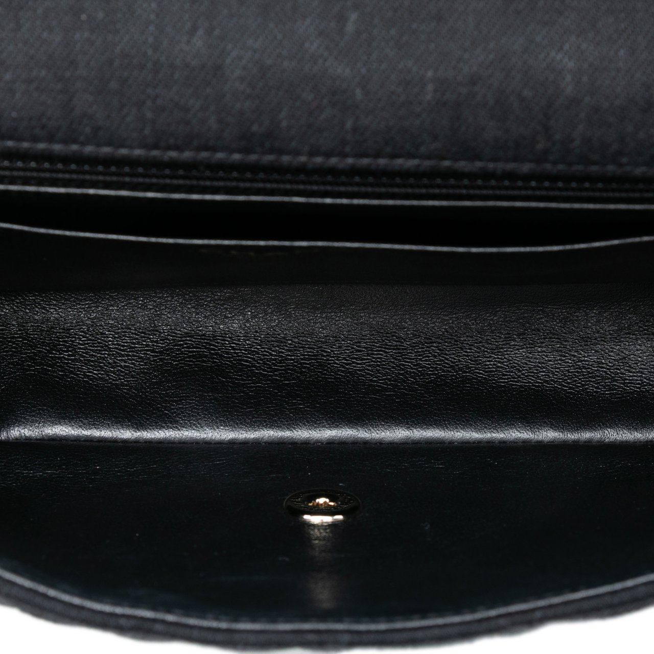 Chanel Medium Classic Denim Braided Single Flap Zwart