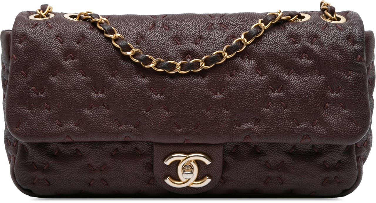 Chanel Caviar Wild Stitch Flap Rood