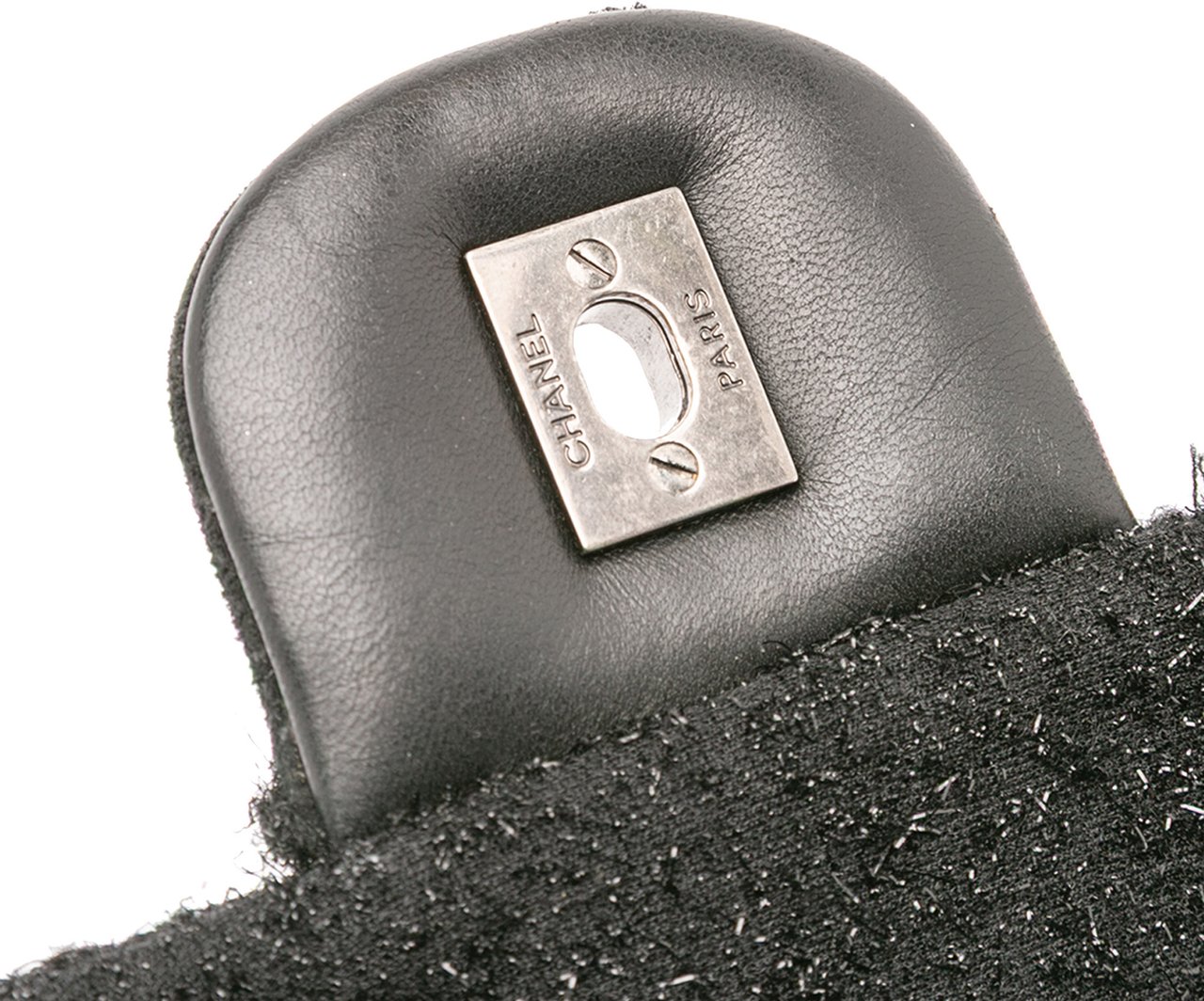 Chanel Jumbo Patchwork Tweed Flap Zwart