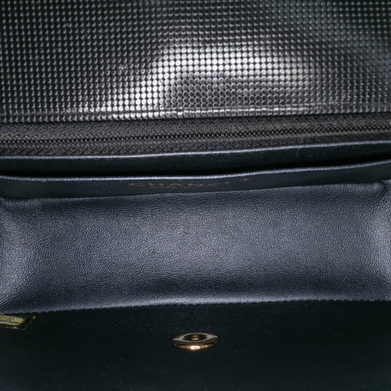 Chanel Mini Rectangular Classic Calfskin Pixel Effect Single Flap Zwart