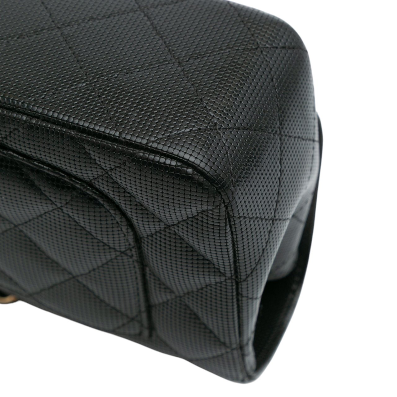 Chanel Mini Rectangular Classic Calfskin Pixel Effect Single Flap Zwart