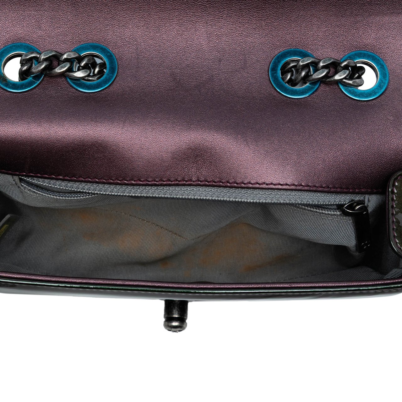 Chanel Small Patent Coco Boy Flap Paars