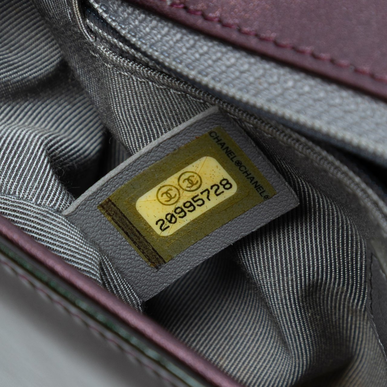 Chanel Small Patent Coco Boy Flap Paars
