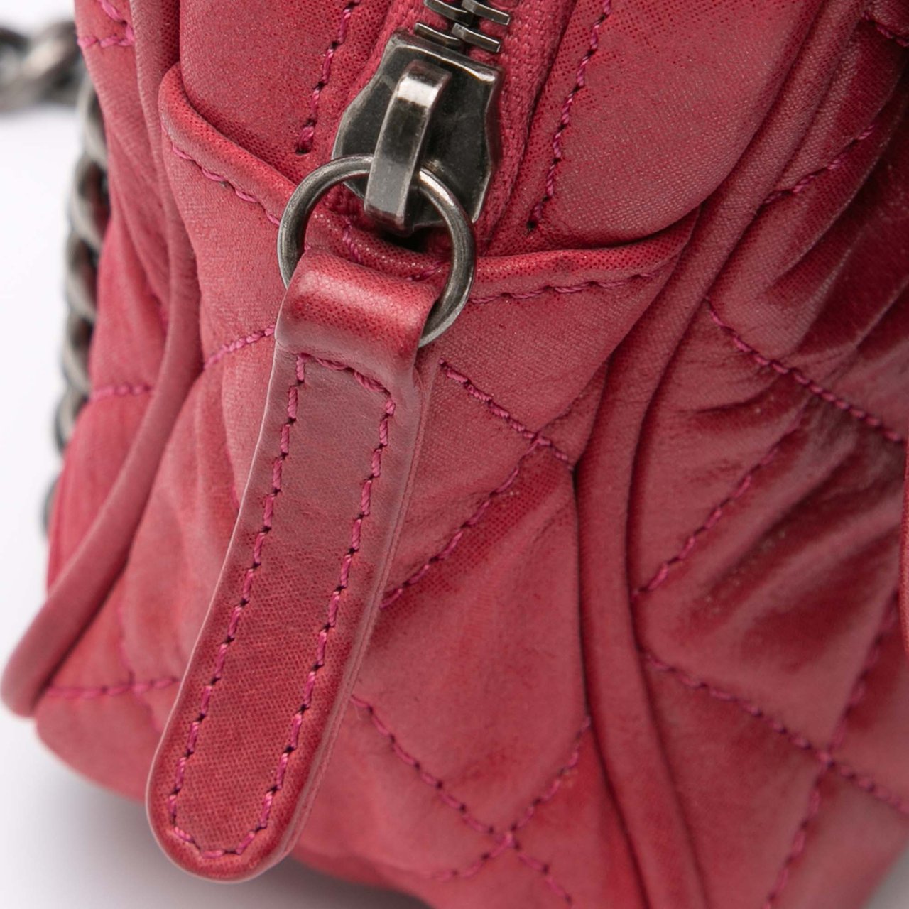 Chanel Small Quilted Iridescent Calfskin Shiva Flap Roze