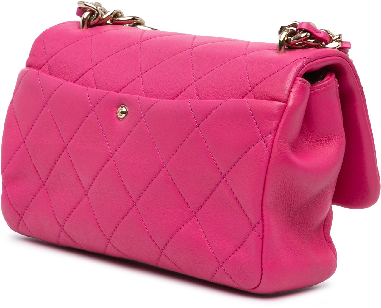 Chanel Small Lambskin Elegant Chain Single Flap Roze