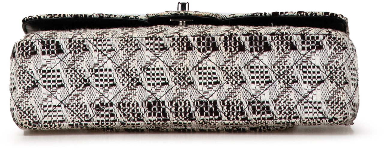 Chanel Medium Classic Tweed Double Flap Wit