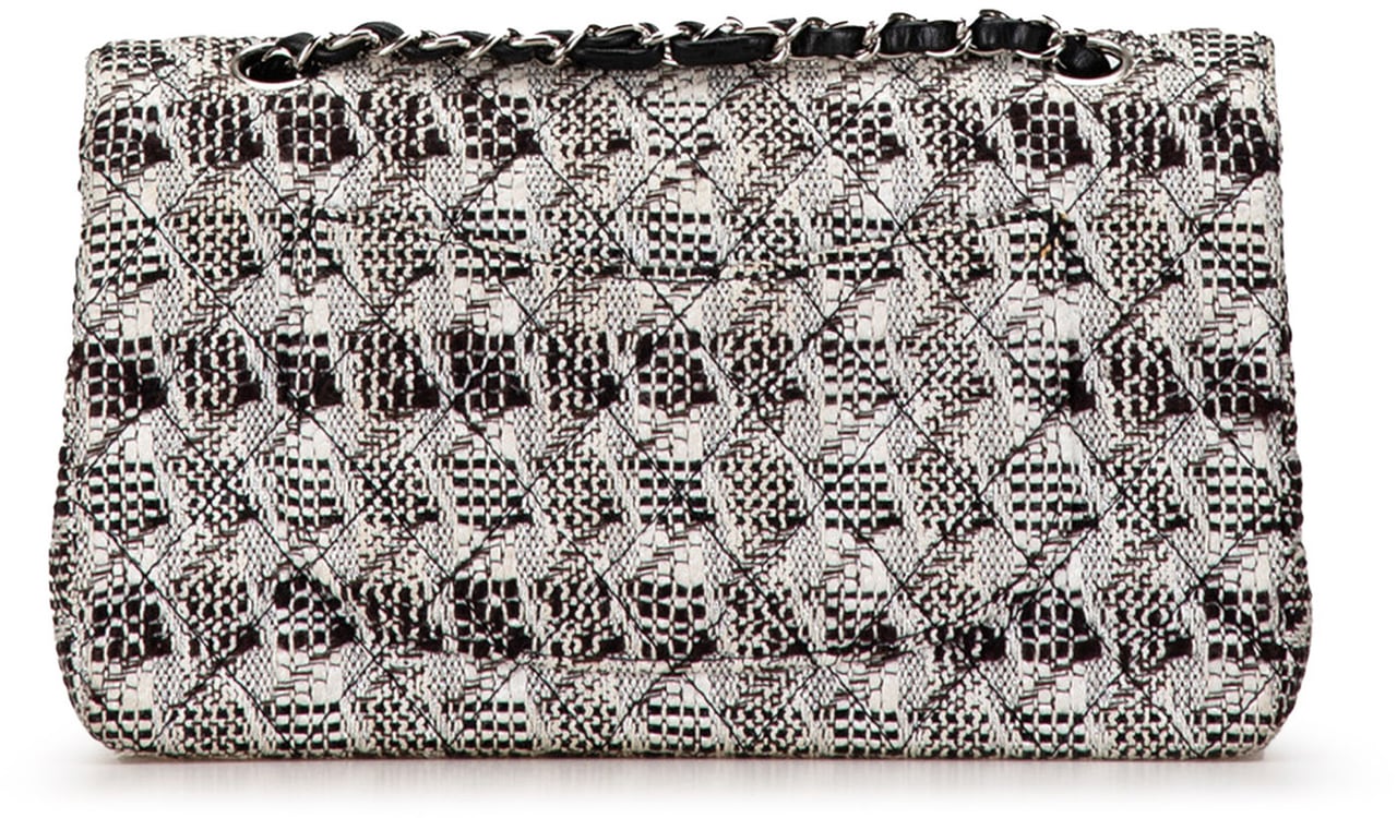Chanel Medium Classic Tweed Double Flap Wit