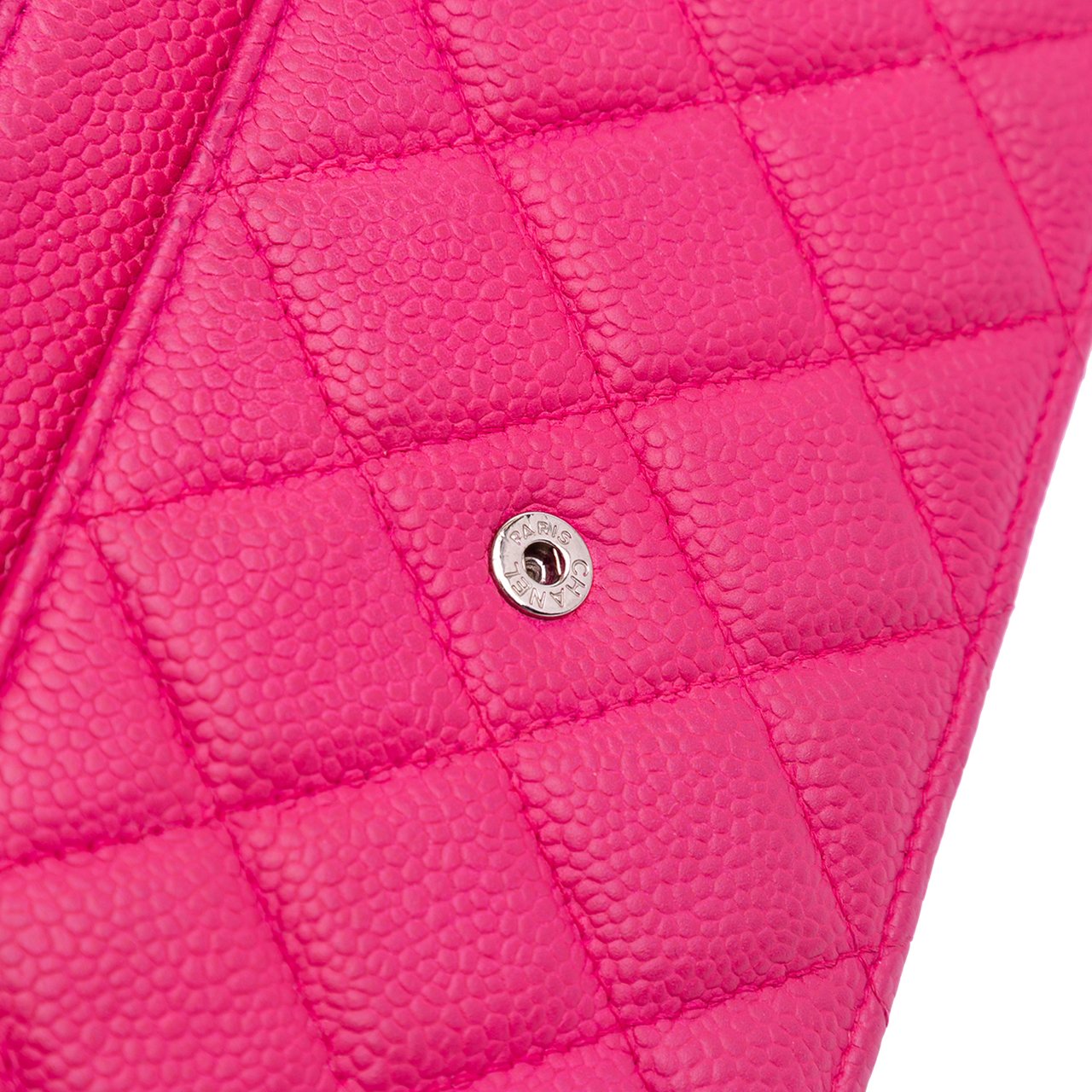 Chanel Classic Caviar Wallet On Chain Roze