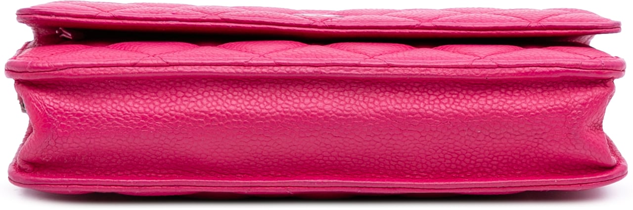 Chanel Classic Caviar Wallet On Chain Roze