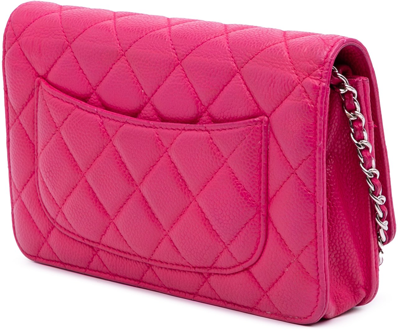 Chanel Classic Caviar Wallet On Chain Roze