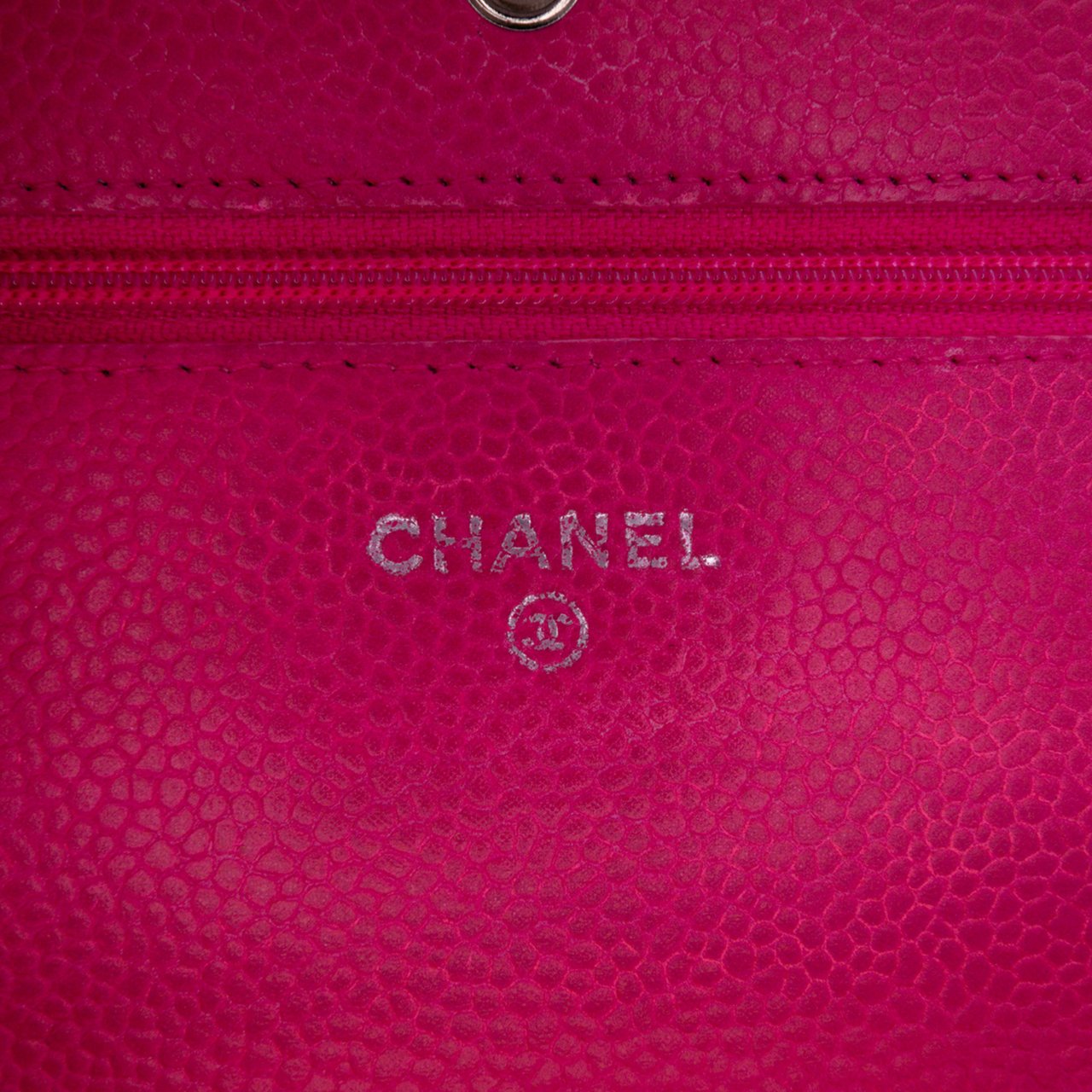 Chanel Classic Caviar Wallet On Chain Roze