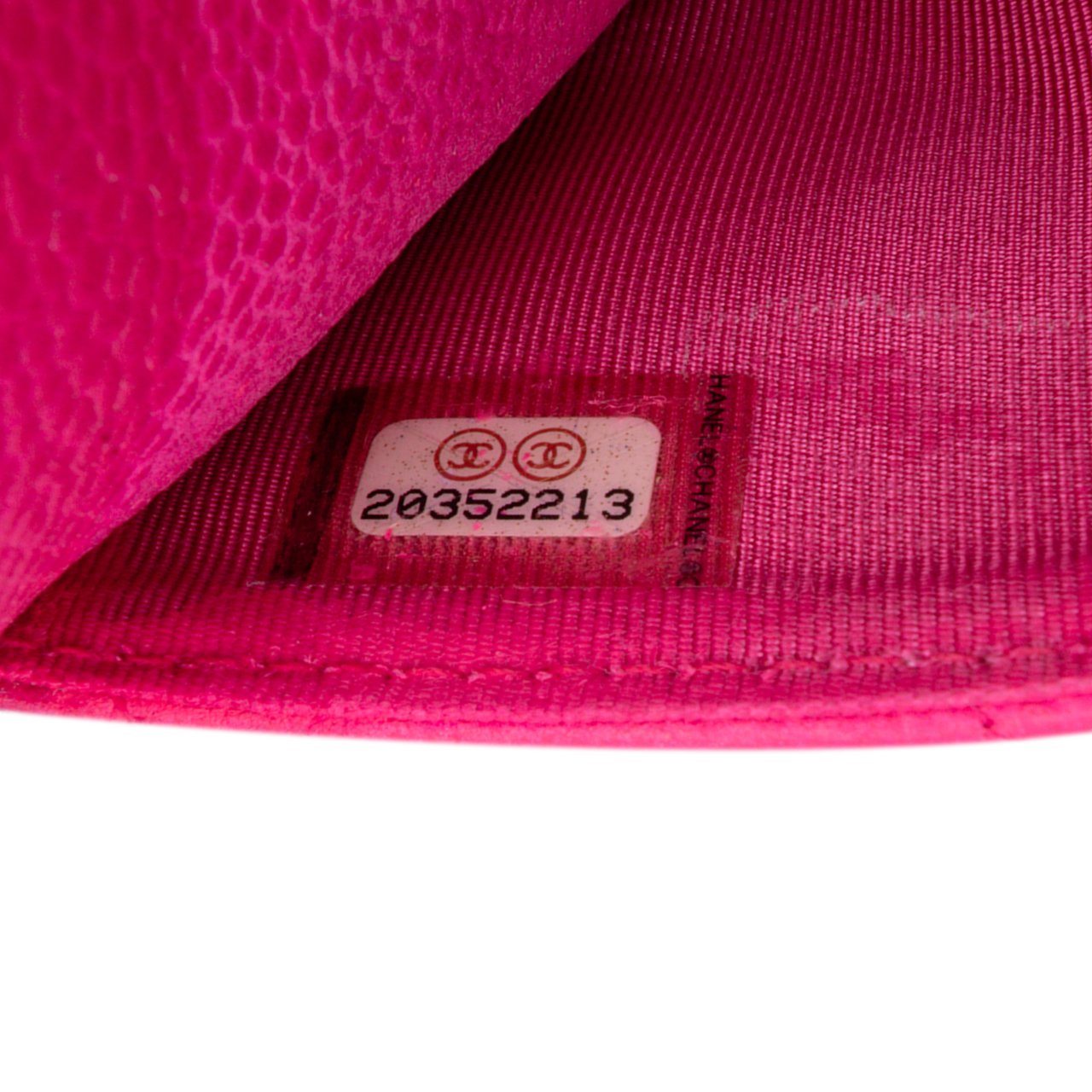 Chanel Classic Caviar Wallet On Chain Roze