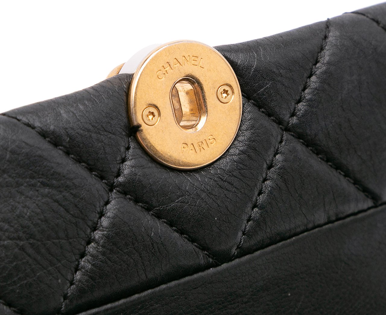 Chanel Mini Quilted Calfskin Pearl CC Accordion Flap Zwart