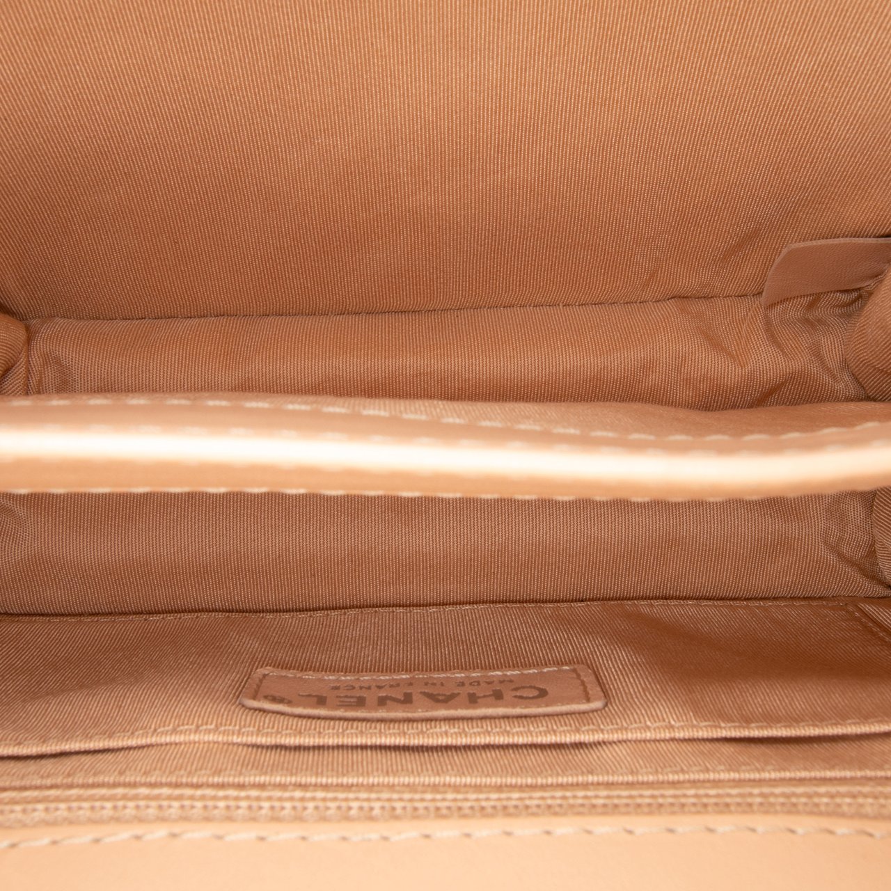 Chanel Small Calfskin Braided Chic Flap Bruin