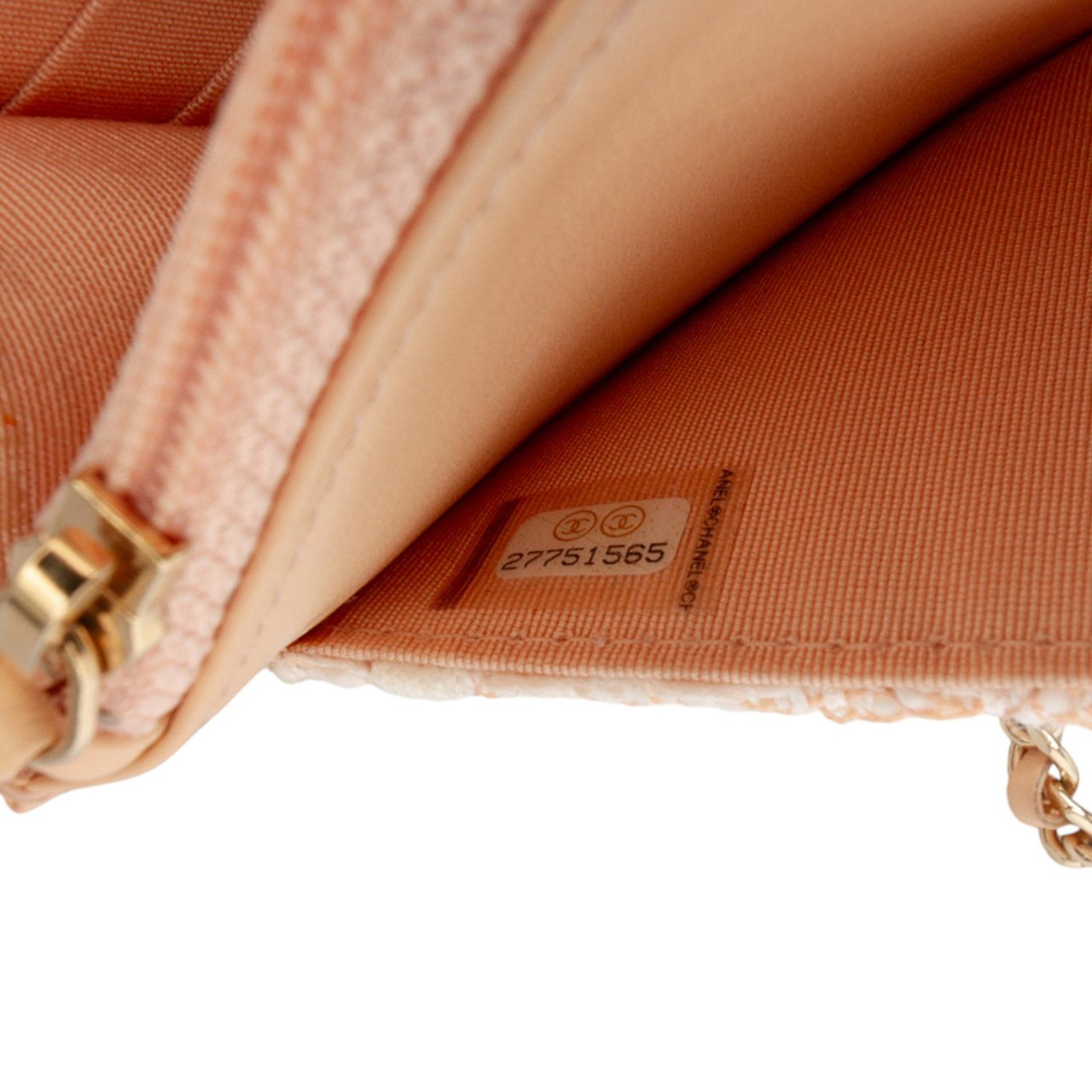 Chanel CC Quilted Tweed Candy Cotton and Beach Ball Wallet On Chain Bruin