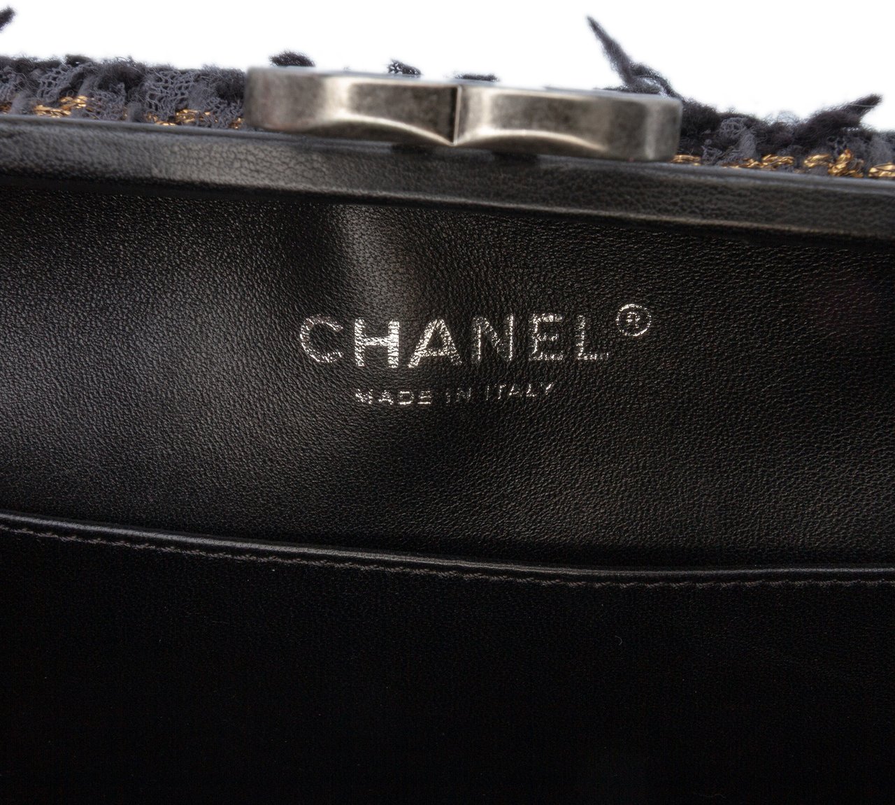 Chanel Multicolor Tweed Quadrato Box Crossbody Bag Zwart
