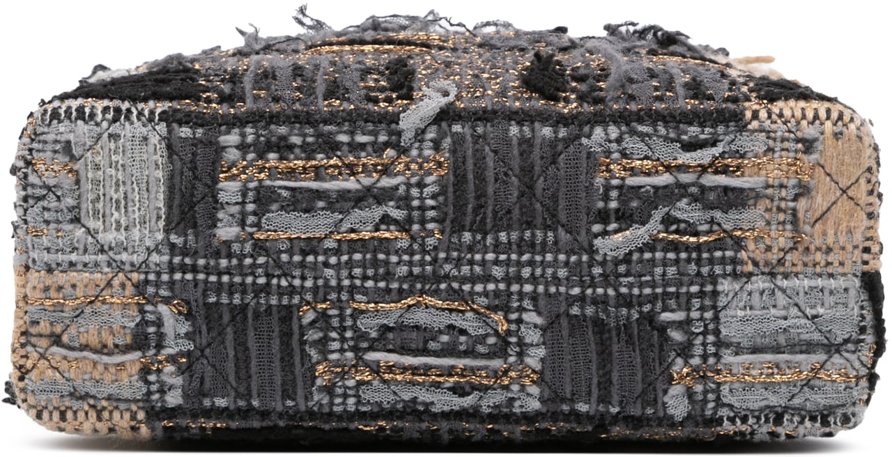 Chanel Multicolor Tweed Quadrato Box Crossbody Bag Zwart