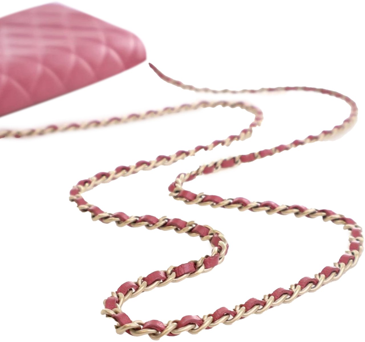 Chanel Classic Lambskin Wallet on Chain Roze