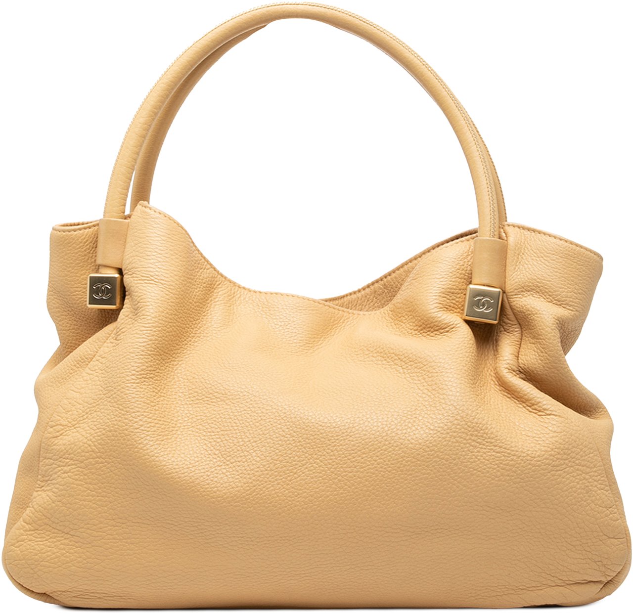 Chanel Grained Calfskin CC Dice Tote Bruin